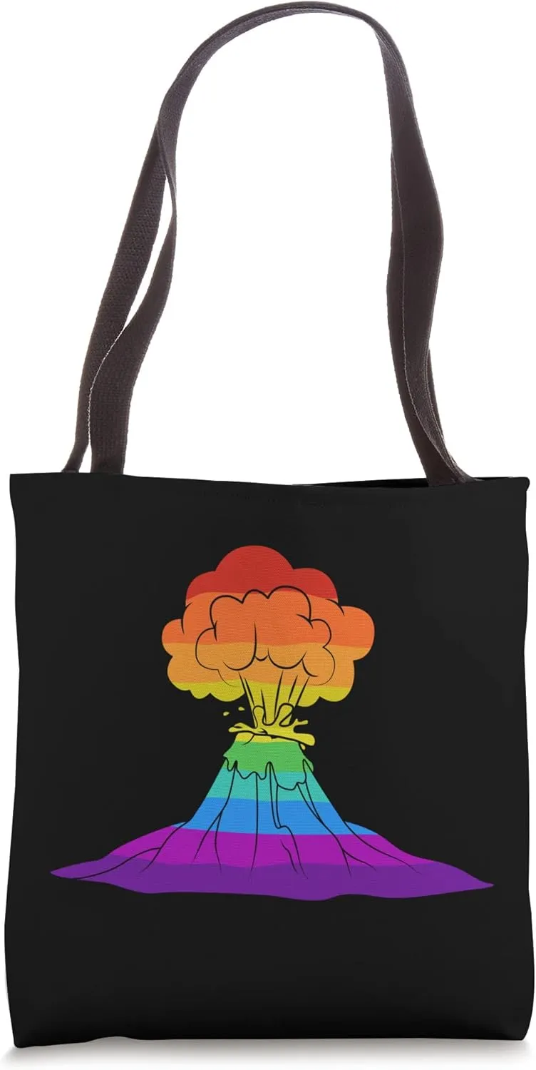 Rainbow Volcano Magma Lover Volcanology Lava Tote Bag