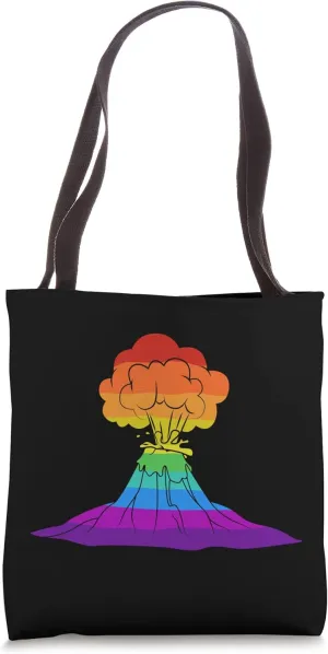 Rainbow Volcano Magma Lover Volcanology Lava Tote Bag