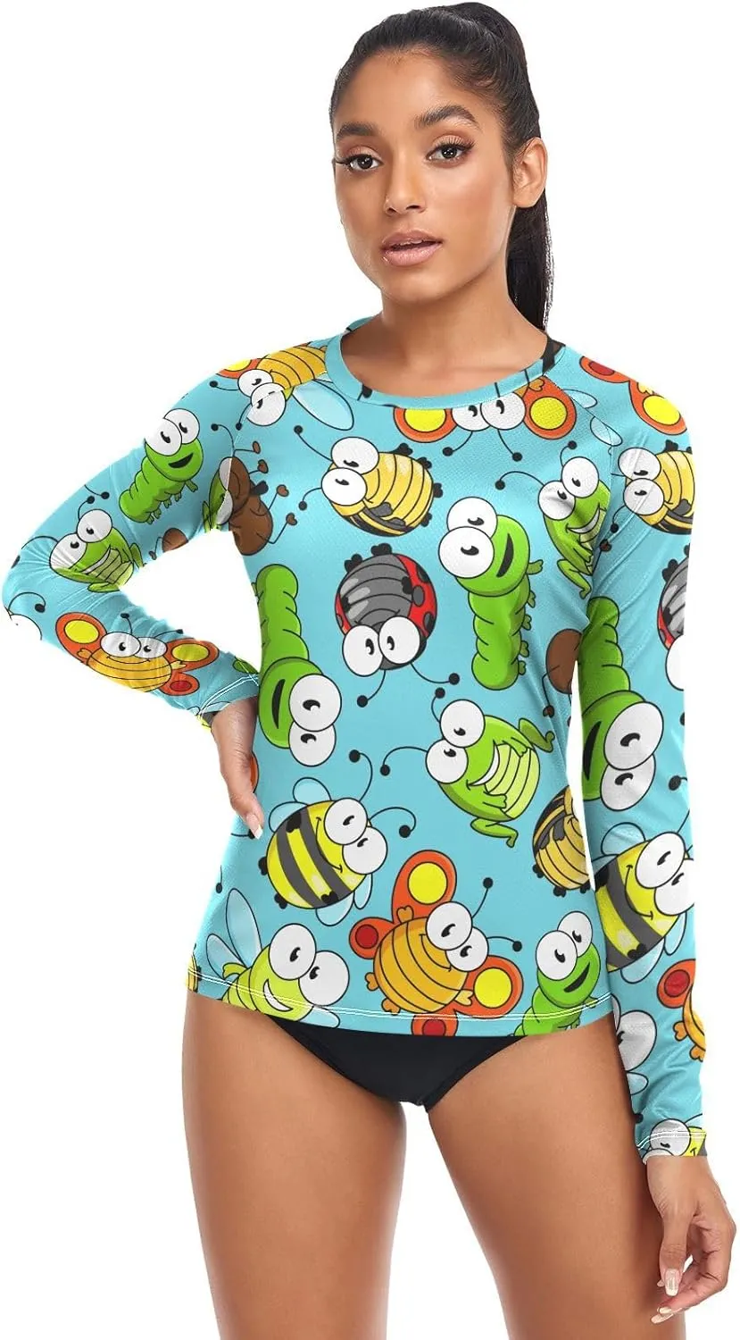 Rash Guard for Women UPF 50  Swim Shirts Long Sleeve Sun Protection Beach Surfing Swimming Tops