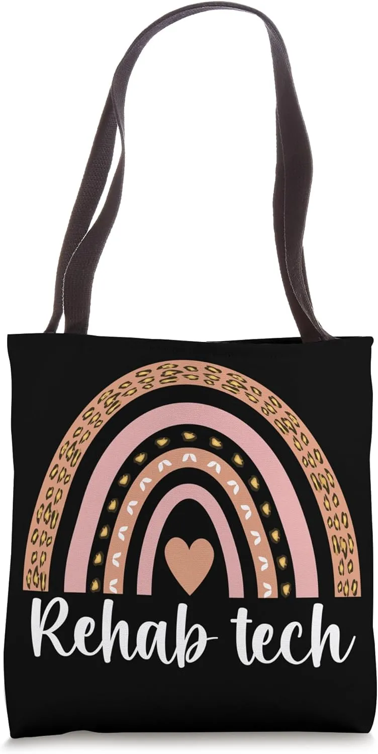 Rehab Tech Rainbow Rehabilitation Technician Tote Bag