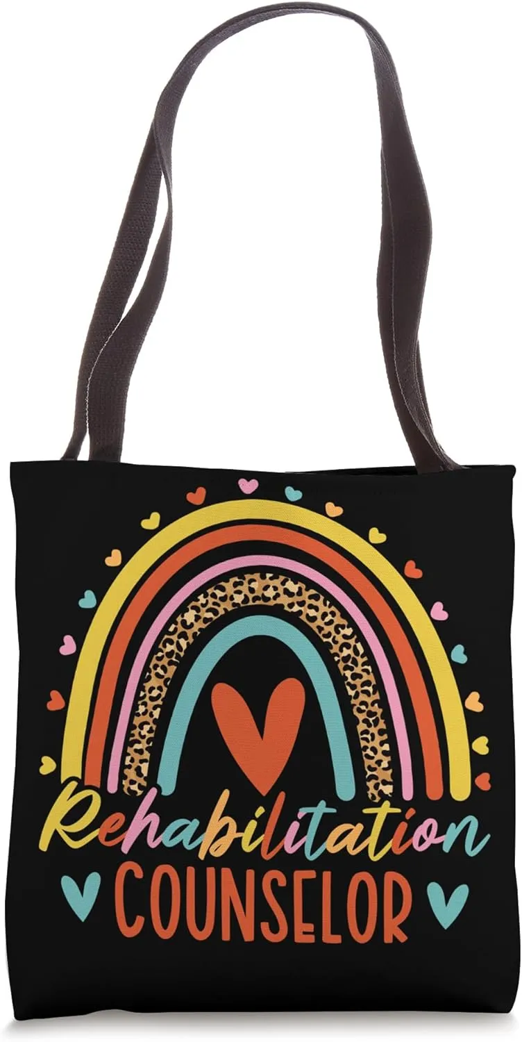 Rehabilitation Counselor Rainbow Rehabilitation Counseling Tote Bag
