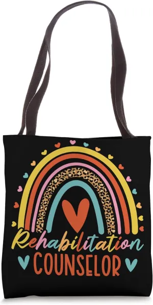 Rehabilitation Counselor Rainbow Rehabilitation Counseling Tote Bag