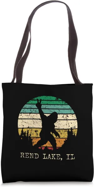 Rend Lake IL USA Sasquatch Peace Sign Bigfoot Design Tote Bag