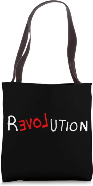 Revolution Reloveution Protest Love Demo Street Art Tote Bag