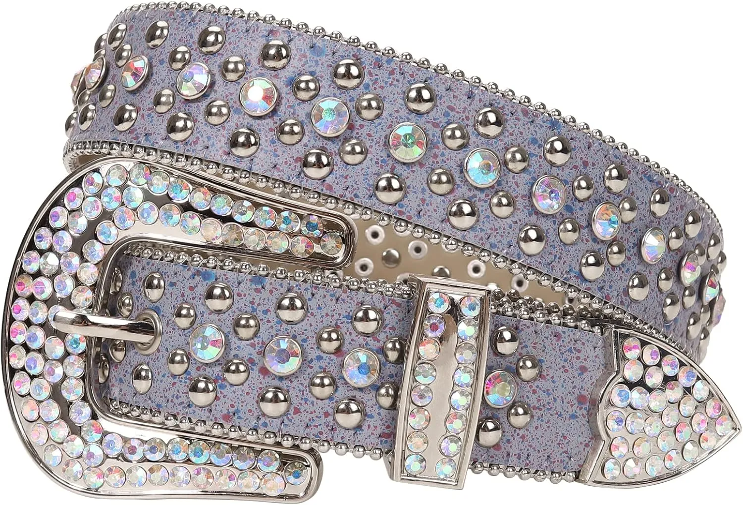 Rhinestone Belt - Shining Diamond Studded Belt for Men & Women - Cowgirl Cowboy Punk Y2K Style