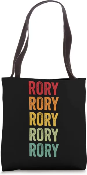 Rory Rainbow Repetition of Rory Name Text Tote Bag