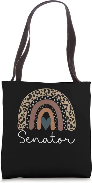 Senator Cute Leopard Boho Rainbow for Team Senator Squad Tote Bag