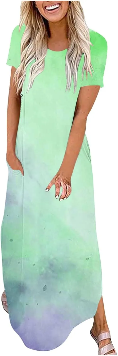 Sexy Square Neck Spaghetti Strap Maxi Dress with Heels Flowy A-line Long Elegant Dress for Wedding Guest