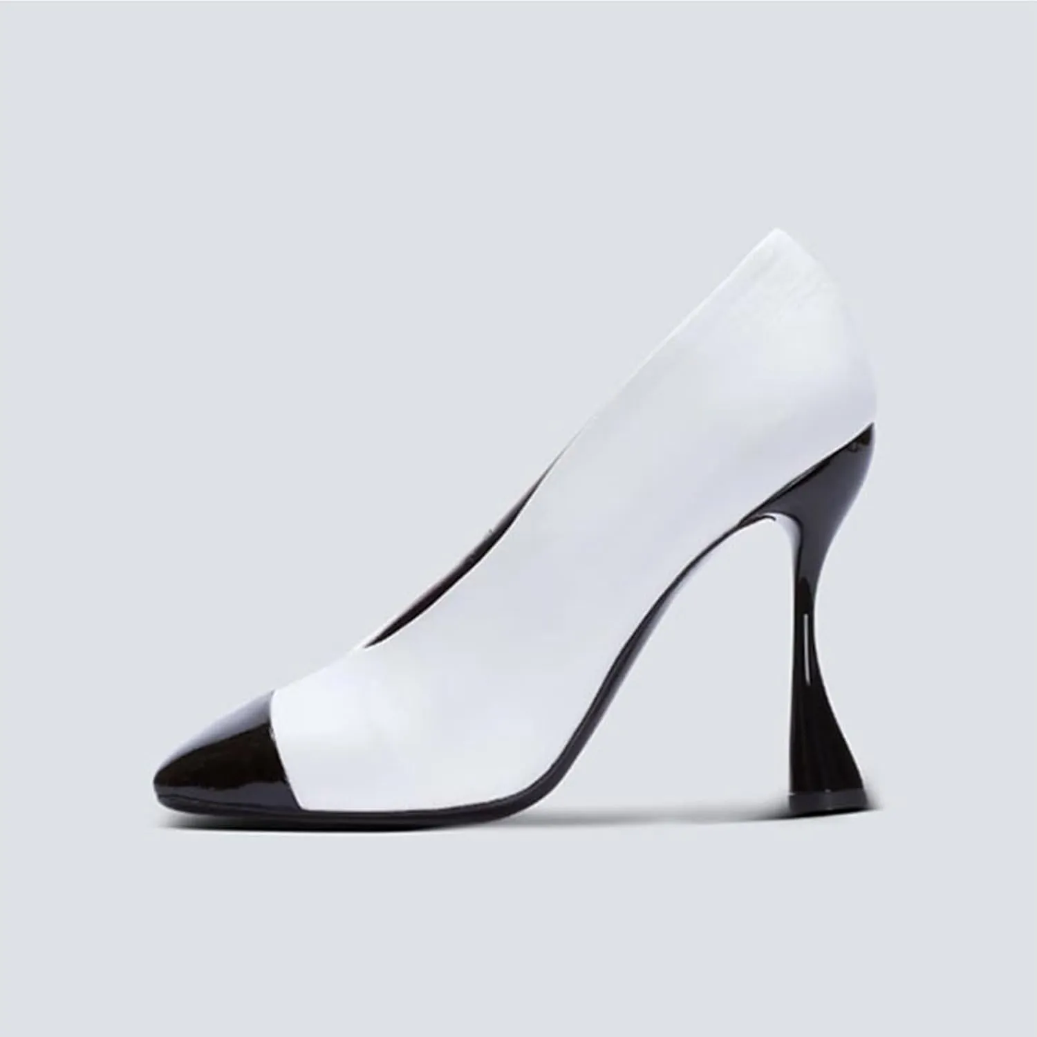 Sexy Women's Fashion Black Stiletto Hoof Heels Pumps, Sweet Square Toe Elegant High Heels for Party, Banquet and Weding,9,White