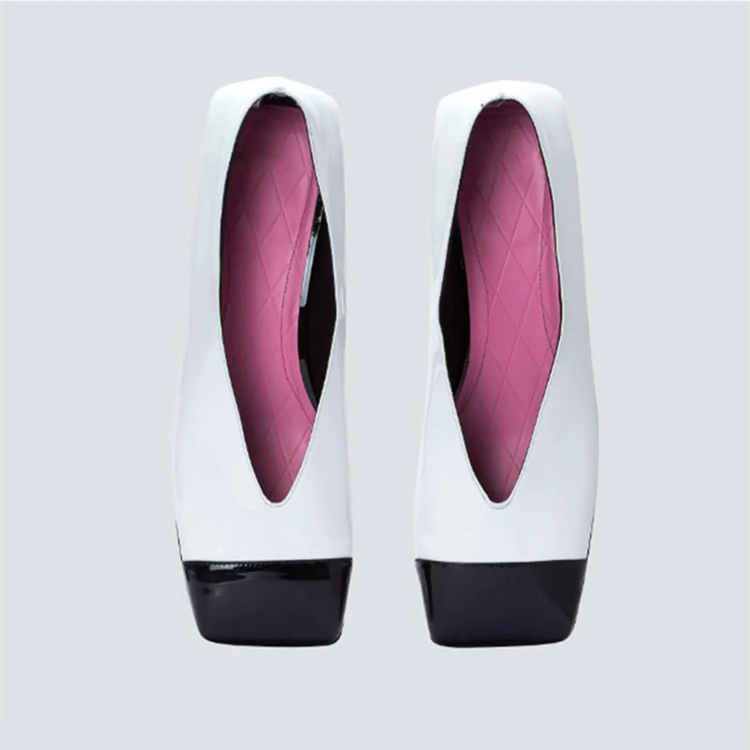 Sexy Women's Fashion Black Stiletto Hoof Heels Pumps, Sweet Square Toe Elegant High Heels for Party, Banquet and Weding,9,White