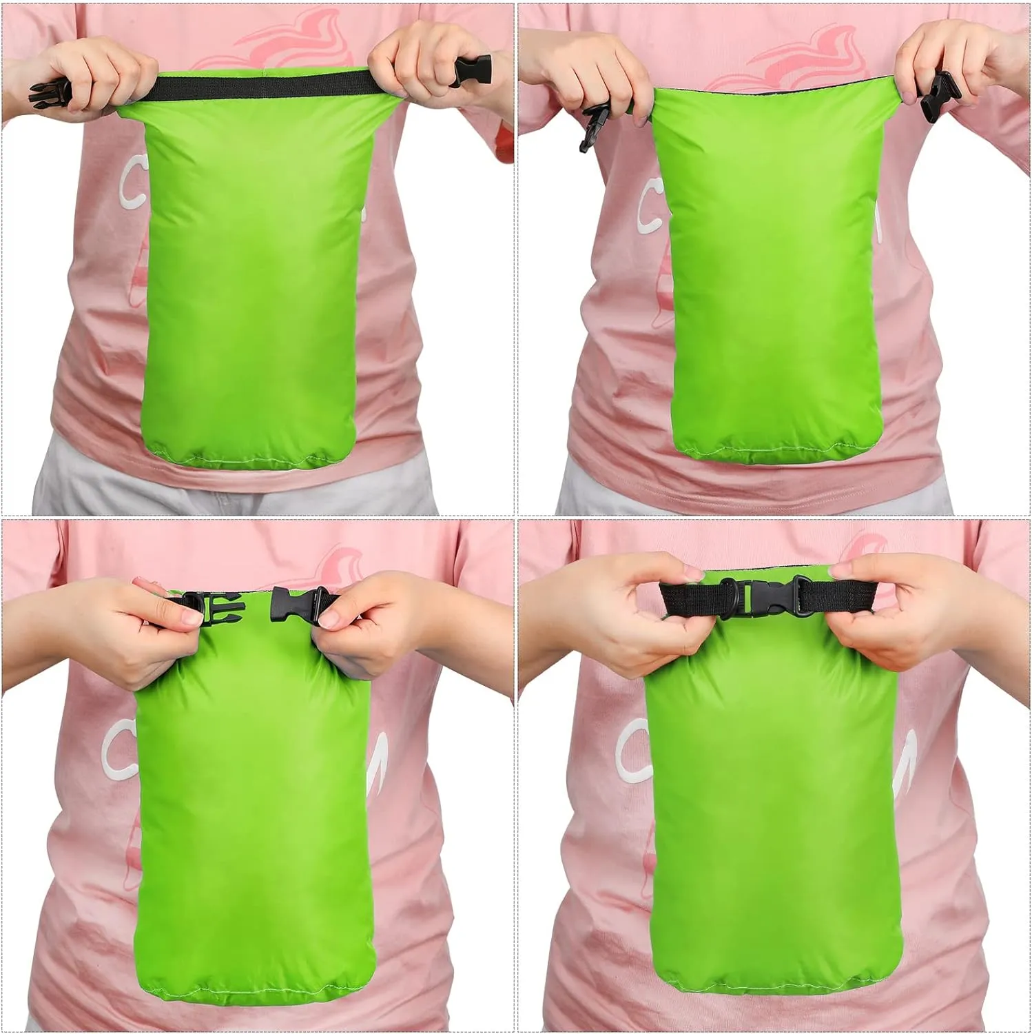 Shappy 6 Pcs Waterproof Dry Bag Set Dry Sacks Lightweight Airtight Combo Set with 20 L 15 L 10 L 8 L 5 L 3 L Sacks and Long Adjustable Shoulder Strap for Boating Hiking Camping