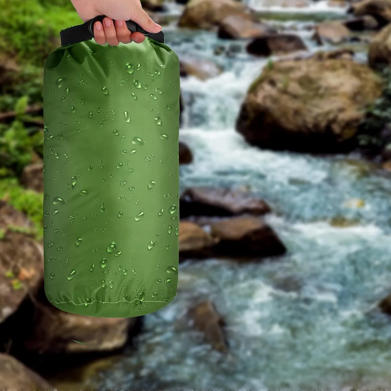 Shappy 6 Pcs Waterproof Dry Bag Set Dry Sacks Lightweight Airtight Combo Set with 20 L 15 L 10 L 8 L 5 L 3 L Sacks and Long Adjustable Shoulder Strap for Boating Hiking Camping