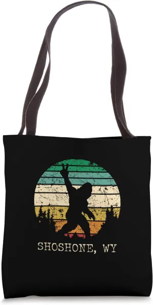 Shoshone WY USA Sasquatch Peace Sign Bigfoot Design Tote Bag