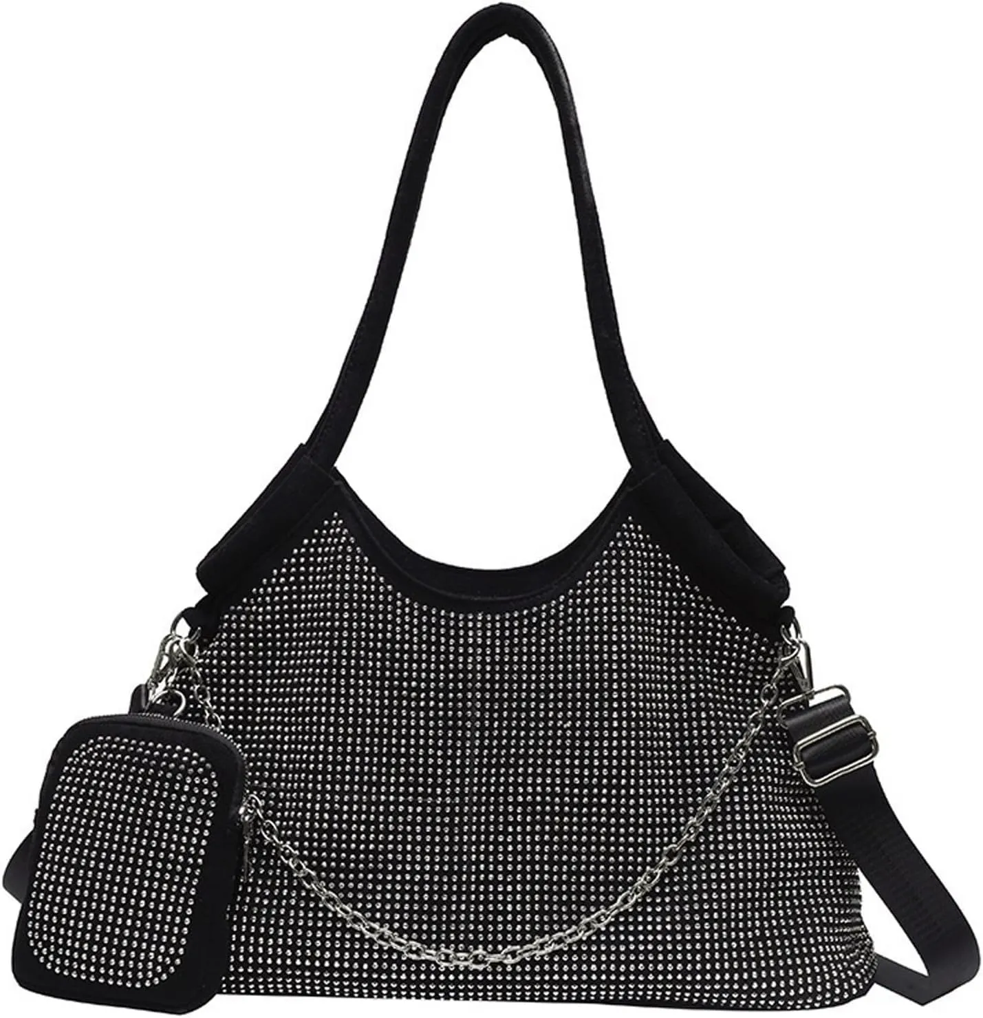 Shoulder Bag Designer Women's Handbags - Large Capacity Tote Shoulder Bags with Diamond Accents