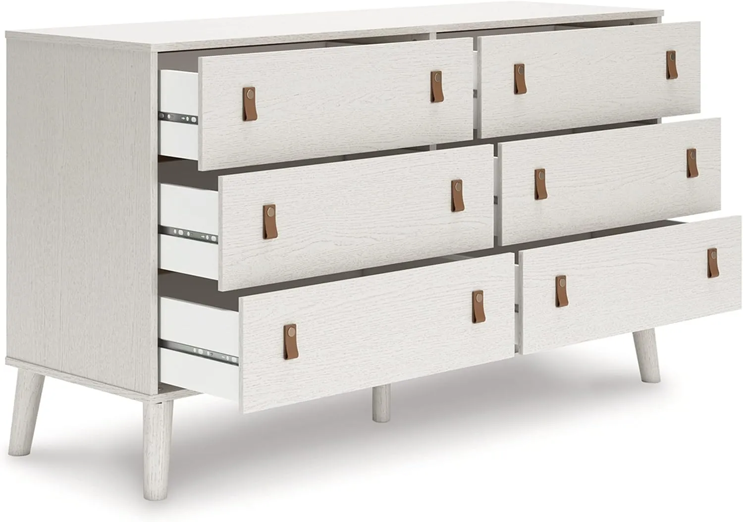Signature Design by Ashley Aprilyn Farmhouse 6 Drawer Dresser, Whitewash