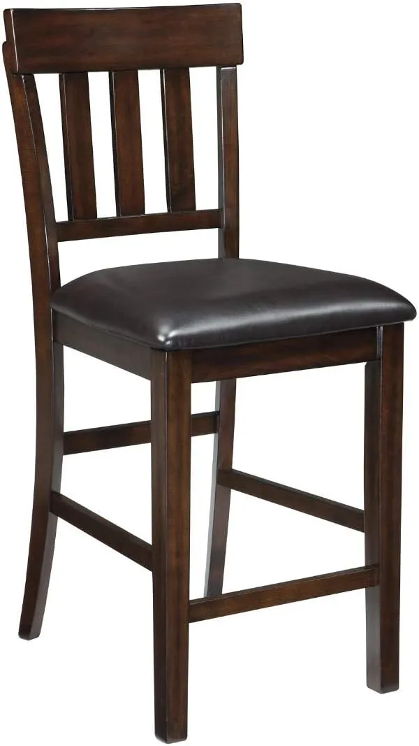 Signature Design by Ashley Haddigan 24" Counter Height Upholstered Barstool 2 Count, Dark Brown