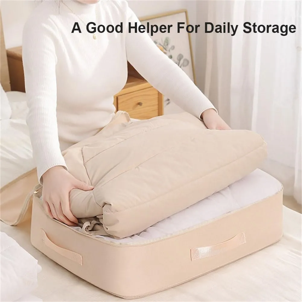 Simtplicity Ultra Space Saving Self Compression Organizer, 2025 Heavy Duty Moving Bags, Storage Tote for Space Saving, for Closet Organizers,Storage, Hadling and Travel (Pink, Large)