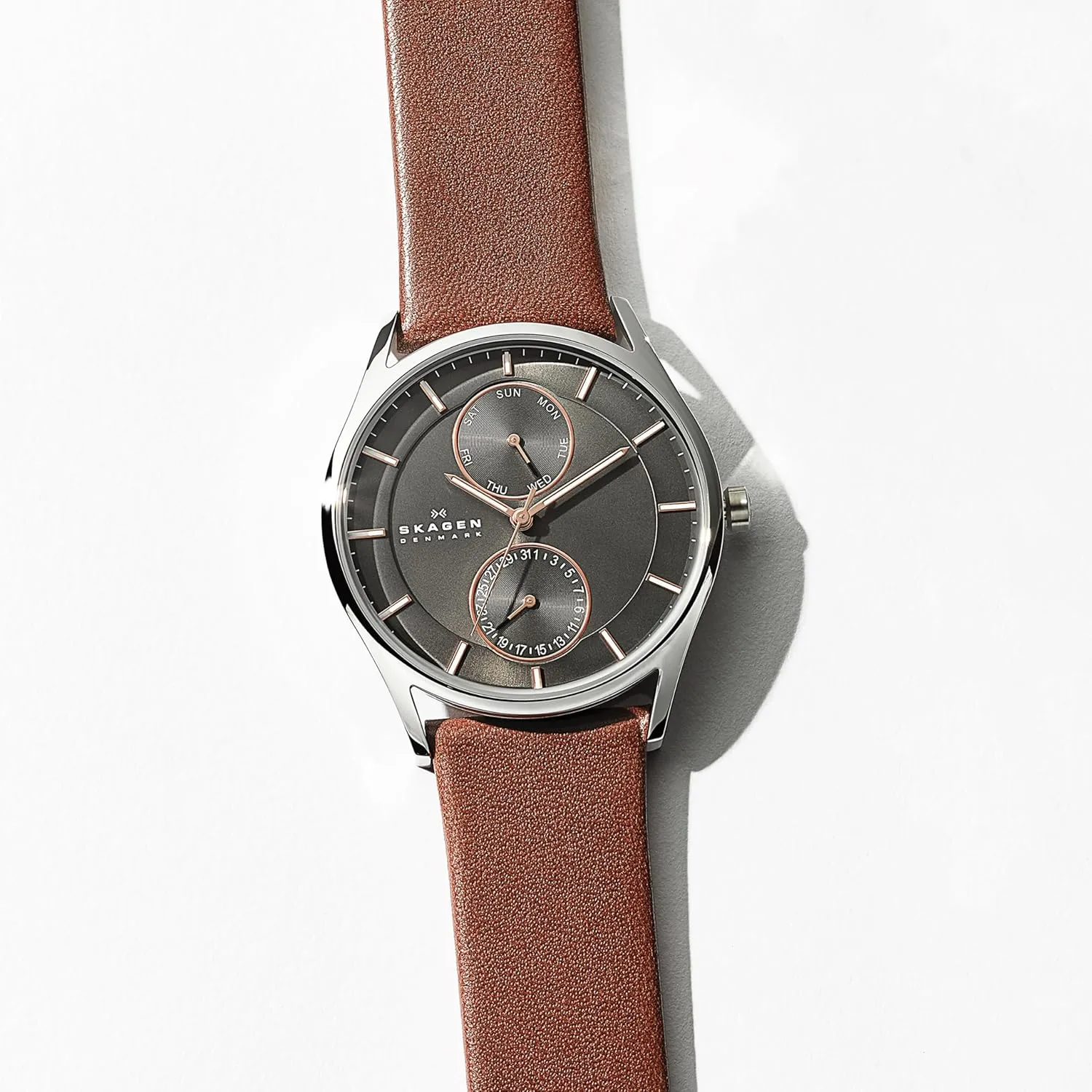 Skagen Holst Men's Watch with Stainless Steel Mesh or Leather Band
