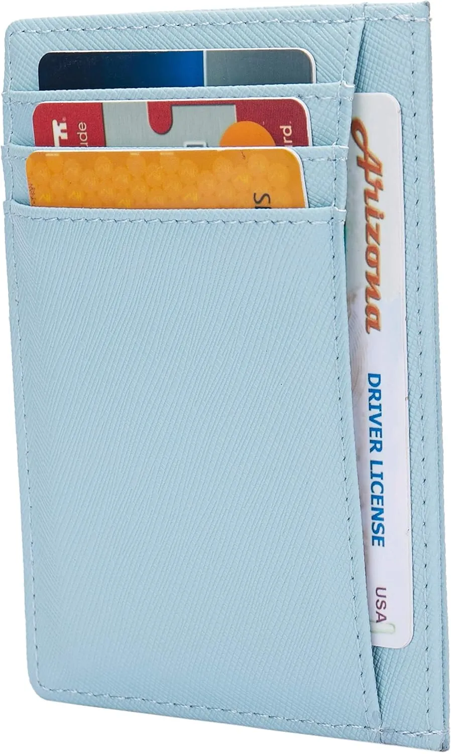 Slim RFID Blocking Credit Card Holder Minimalist Leather Front Pocket Small Wallet for Women Men