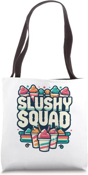 Slushy Squad Vintage Retro Rainbow Line-Up Tote Bag