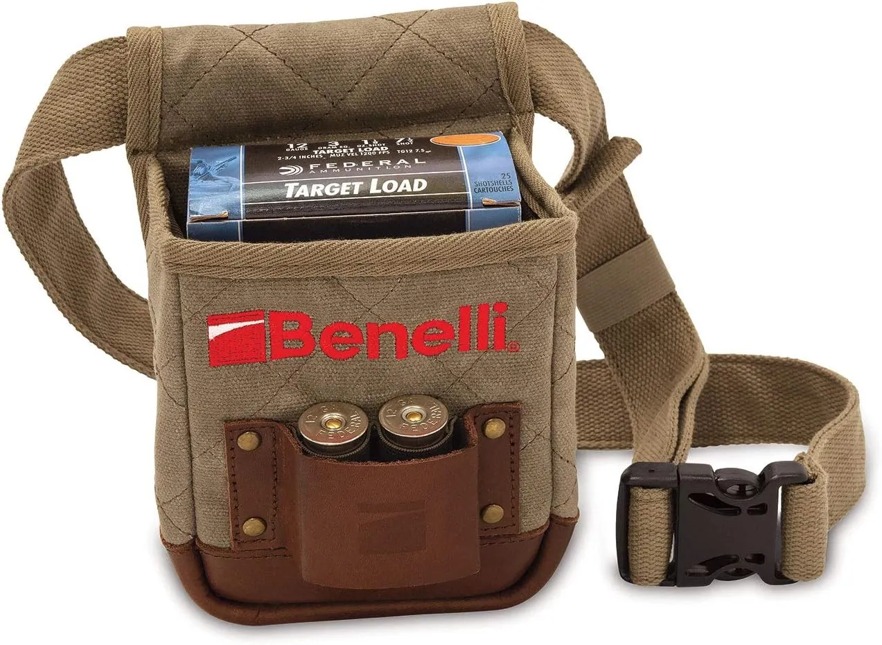 Small Lodge Collection Shell Pouch Olive Waxed Cotton
