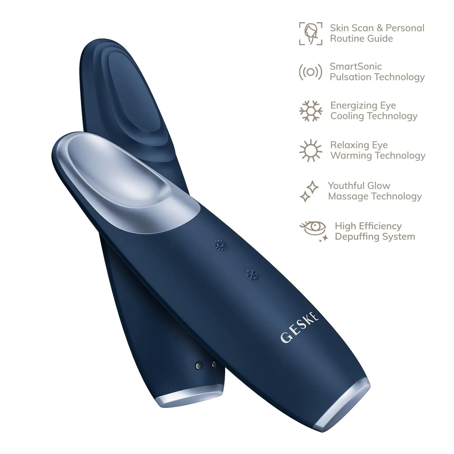 SmartAppGuided™ Warm & Cool Eye Energizer | 6 in 1 | Heated Eye Massager | Combat Dark Circles & Under-Eye Bags | Refresh Droopy Eyelids | Anti-Stress & Relaxation | Sonic Massaging