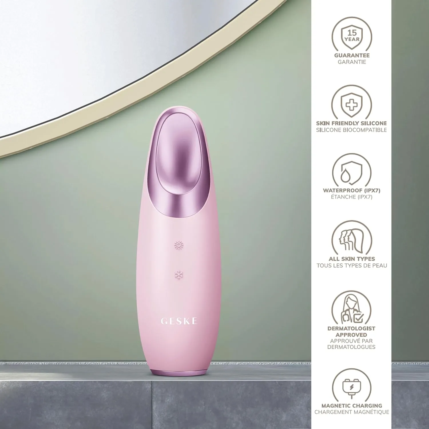 SmartAppGuided™ Warm & Cool Eye Energizer | 6 in 1 | Heated Eye Massager | Combat Dark Circles & Under-Eye Bags | Refresh Droopy Eyelids | Anti-Stress & Relaxation | Sonic Massaging