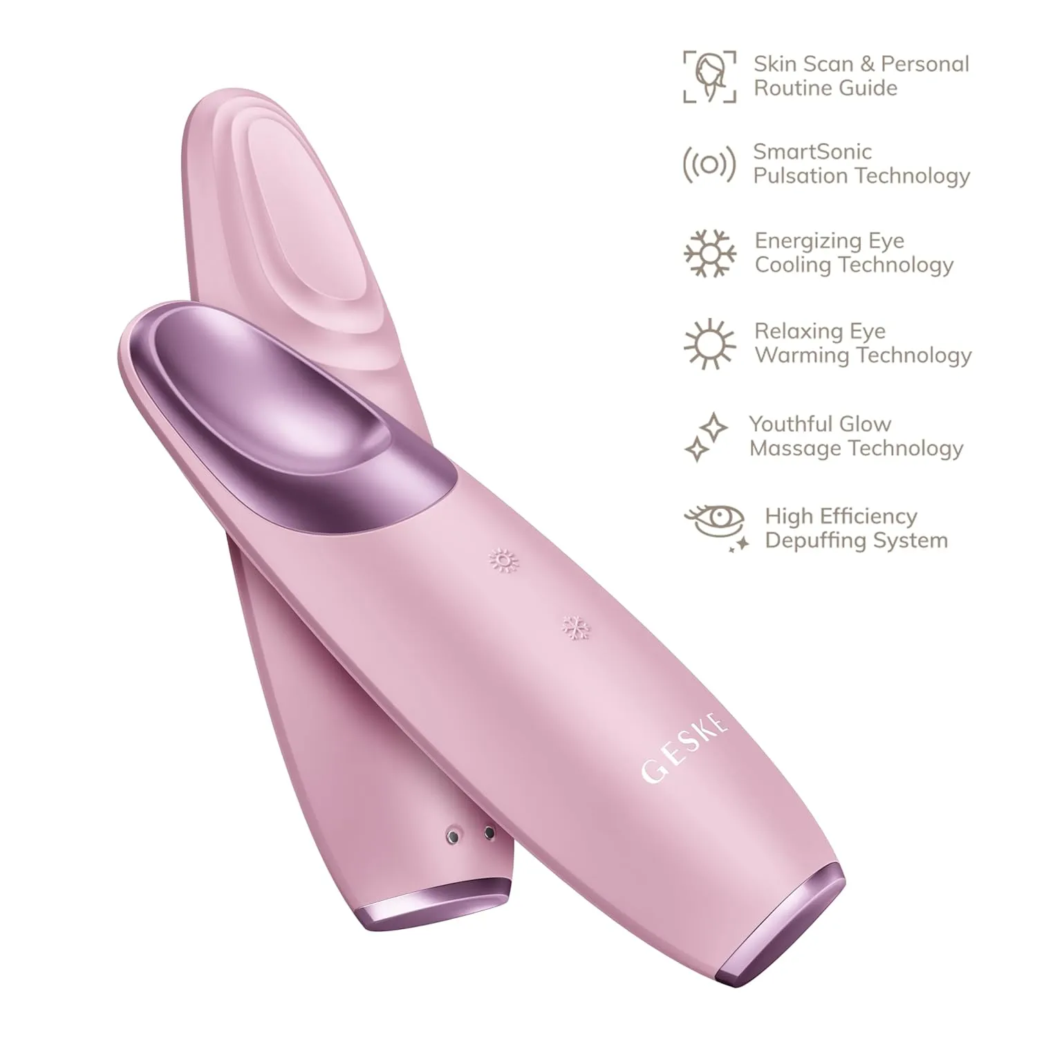 SmartAppGuided™ Warm & Cool Eye Energizer | 6 in 1 | Heated Eye Massager | Combat Dark Circles & Under-Eye Bags | Refresh Droopy Eyelids | Anti-Stress & Relaxation | Sonic Massaging