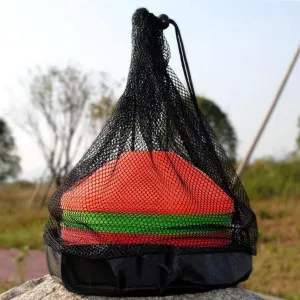 Soccer Training Cones Mesh Bag Drawstring Pouch for Football Saucers Markers, Nylon, Durable and Lightweight