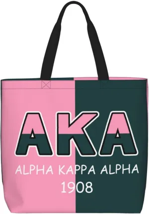 Sorority Gifts Canvas Tote Bag Reusable Shopping Tote for Women Travel Work Beach Bag Grocery Bags