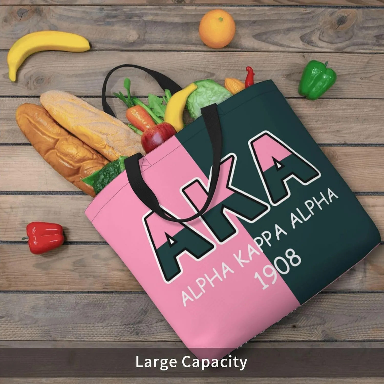 Sorority Gifts Canvas Tote Bag Reusable Shopping Tote for Women Travel Work Beach Bag Grocery Bags