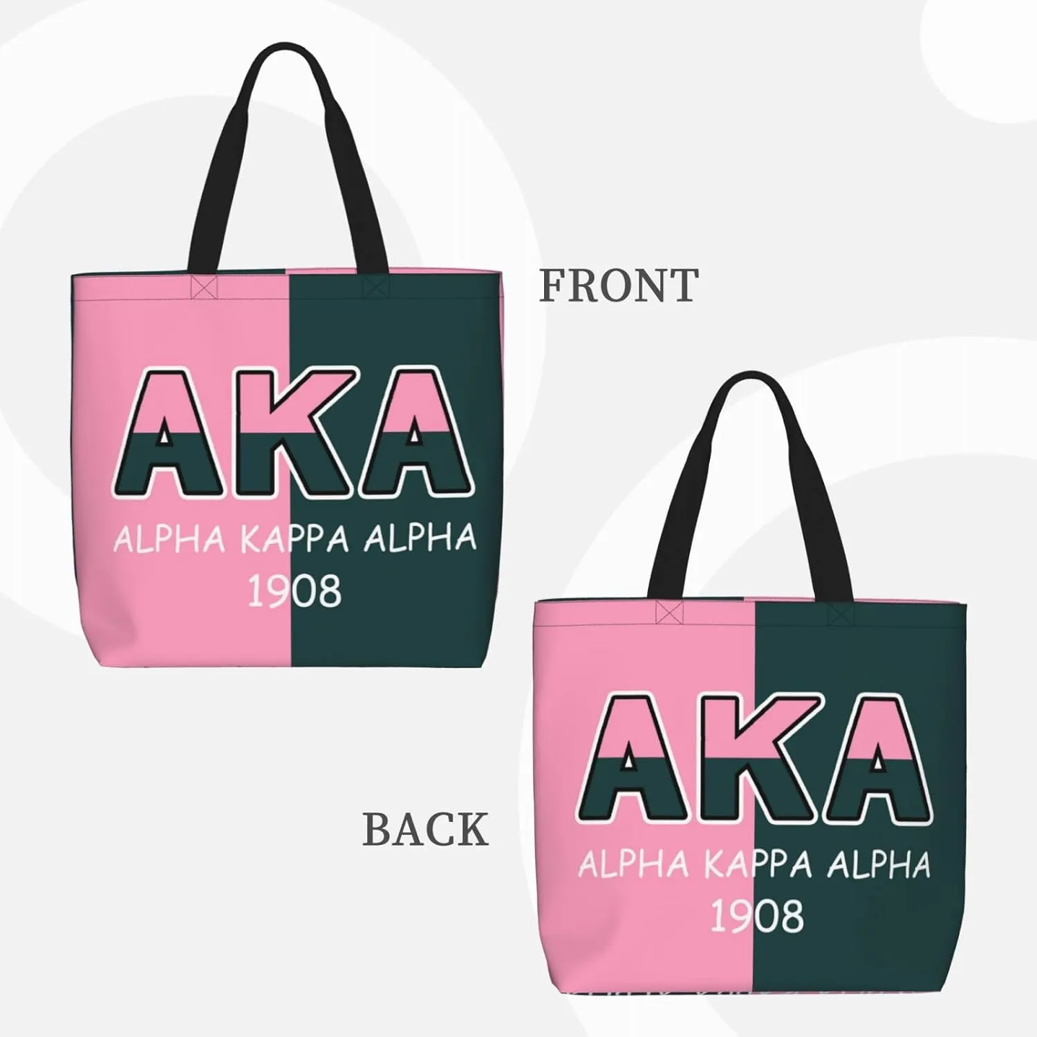 Sorority Gifts Canvas Tote Bag Reusable Shopping Tote for Women Travel Work Beach Bag Grocery Bags