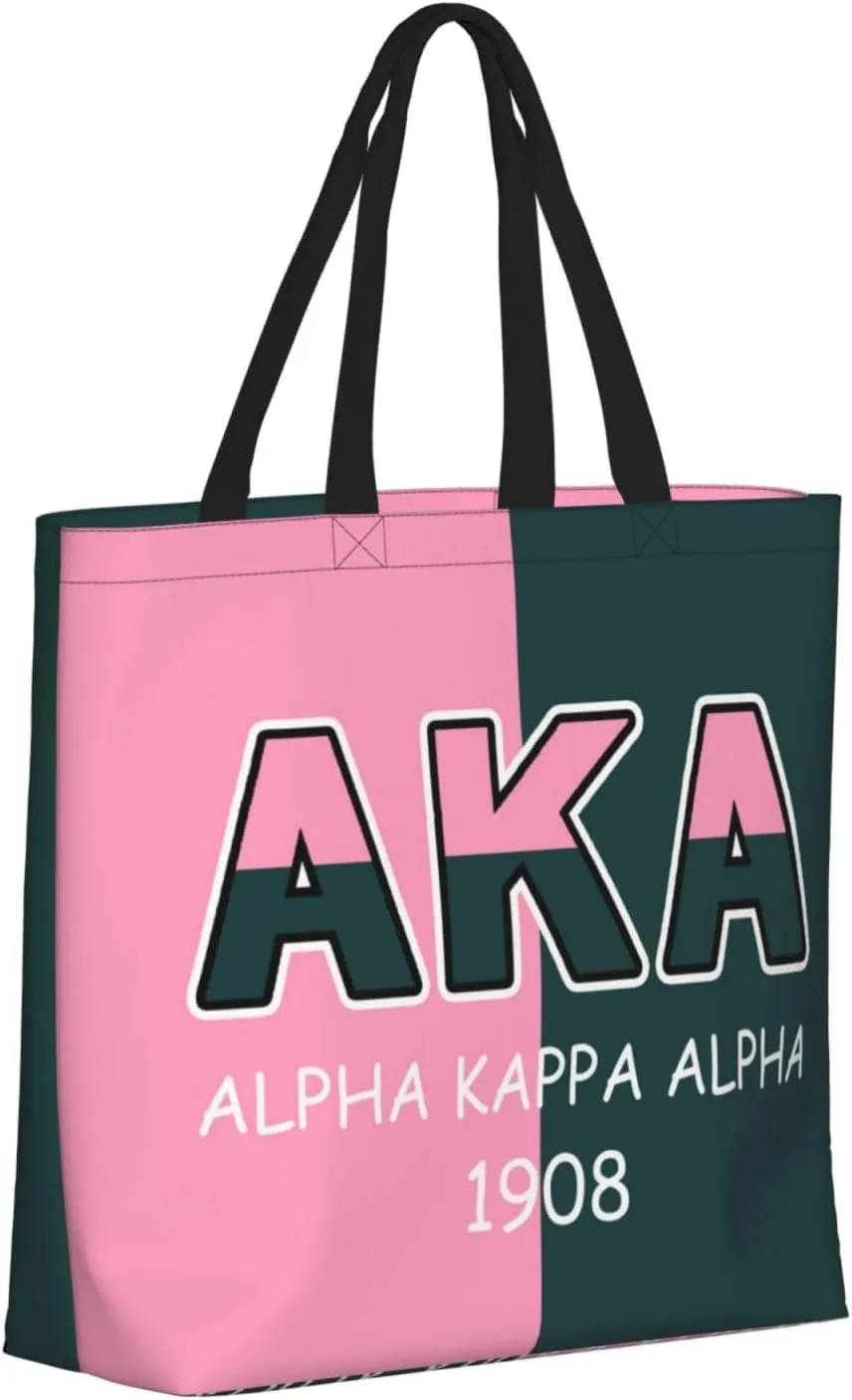 Sorority Gifts Canvas Tote Bag Reusable Shopping Tote for Women Travel Work Beach Bag Grocery Bags