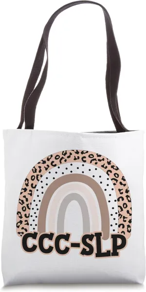 Speech Therapy Rainbow for CCC SLP Therapist Tote Bag
