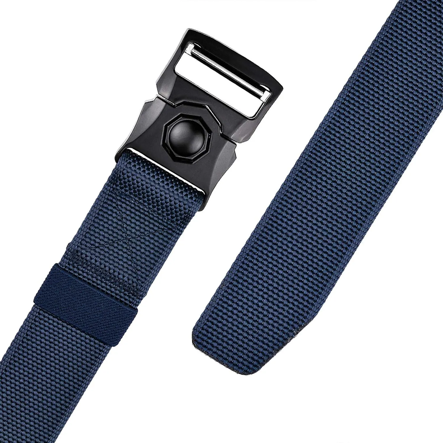 Sportmusies Tactical Belt for Men Nylon Webbing Belt with Heavy-Duty Quick-Release Buckle