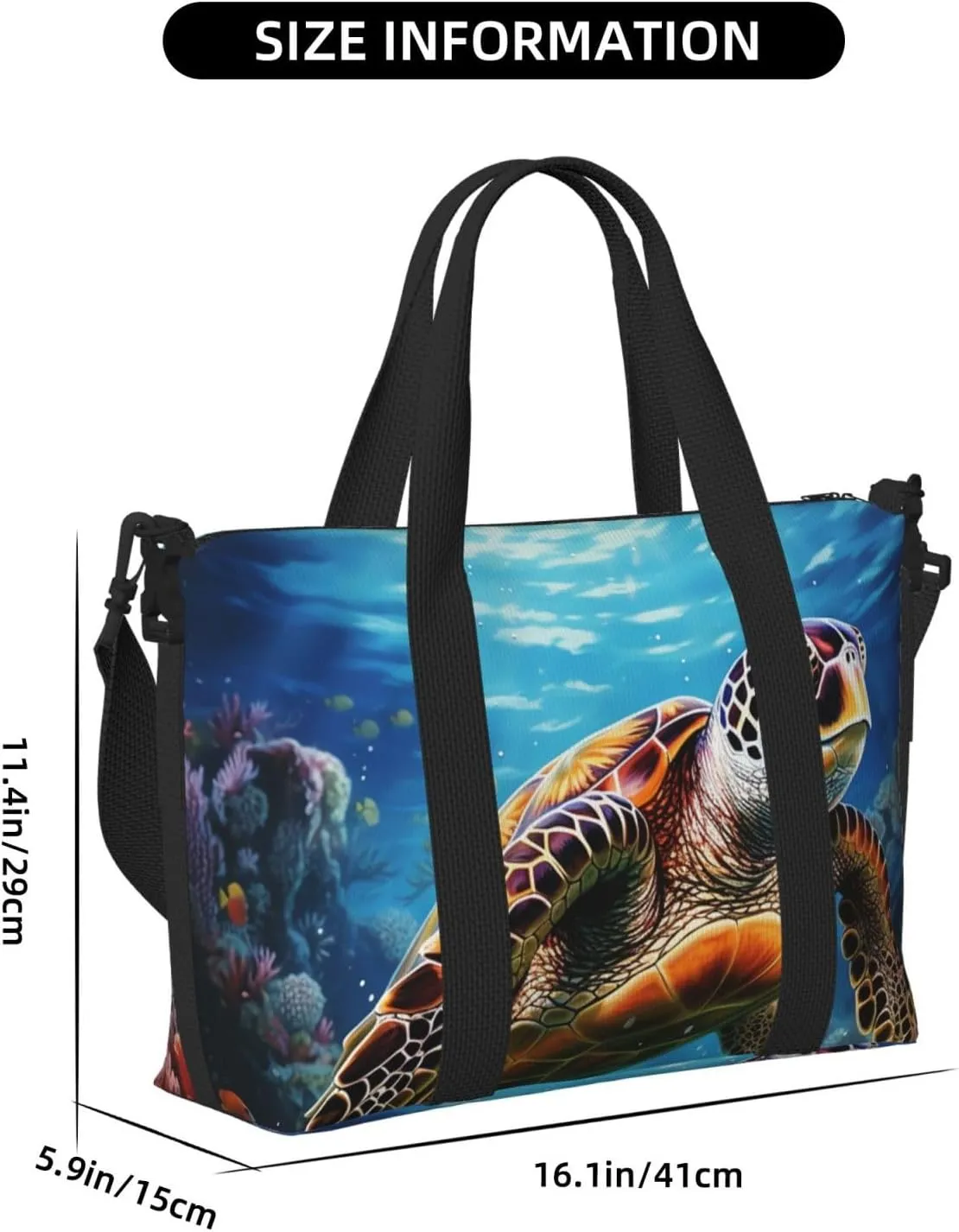 Sports Gym Bag for Women Men Travel Duffel Bag Tote Weekender Bag Carry on Overnight Bag for Travel Swimming Fitness Workout Sports Sea Turtles Diamond Painting Duffle Bag