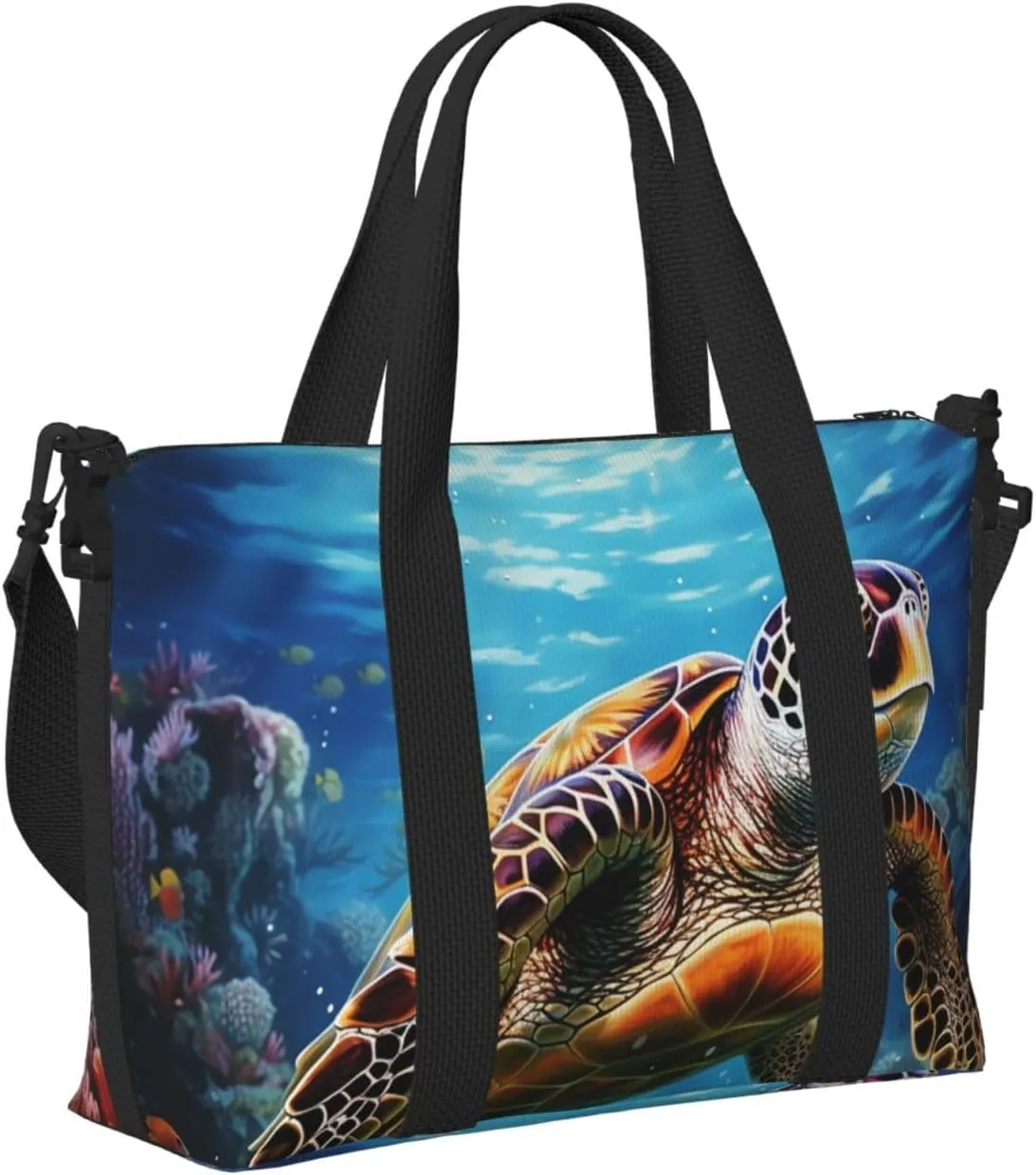Sports Gym Bag for Women Men Travel Duffel Bag Tote Weekender Bag Carry on Overnight Bag for Travel Swimming Fitness Workout Sports Sea Turtles Diamond Painting Duffle Bag