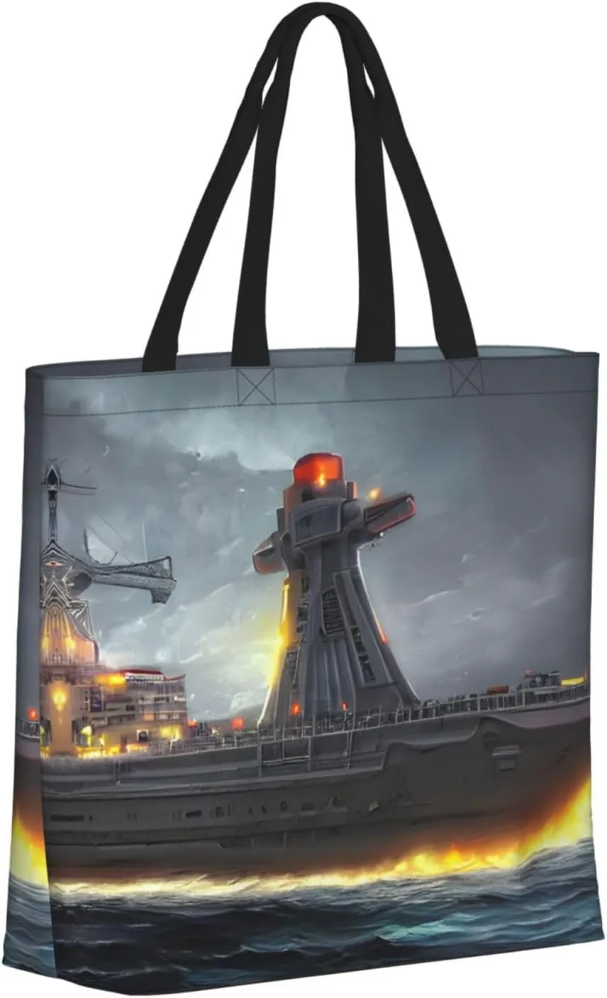 SSIMOO Mallard Ducks Trendy Fashion Shopping Bags,Zippered Convenience Bag,Shopping Tote And Shoulder Bag