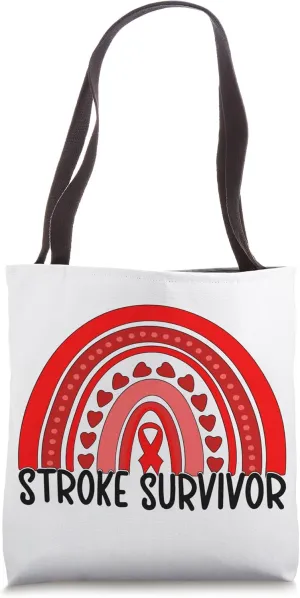 Stroke Survivor Rainbow Stroke Awareness Month Tote Bag