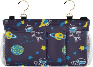 susiyo Astronauts Comets Planets Rockets Bedside Caddy Bedside Hanging Bedside Caddy Storage Bag for College Dorm Bunk Beds