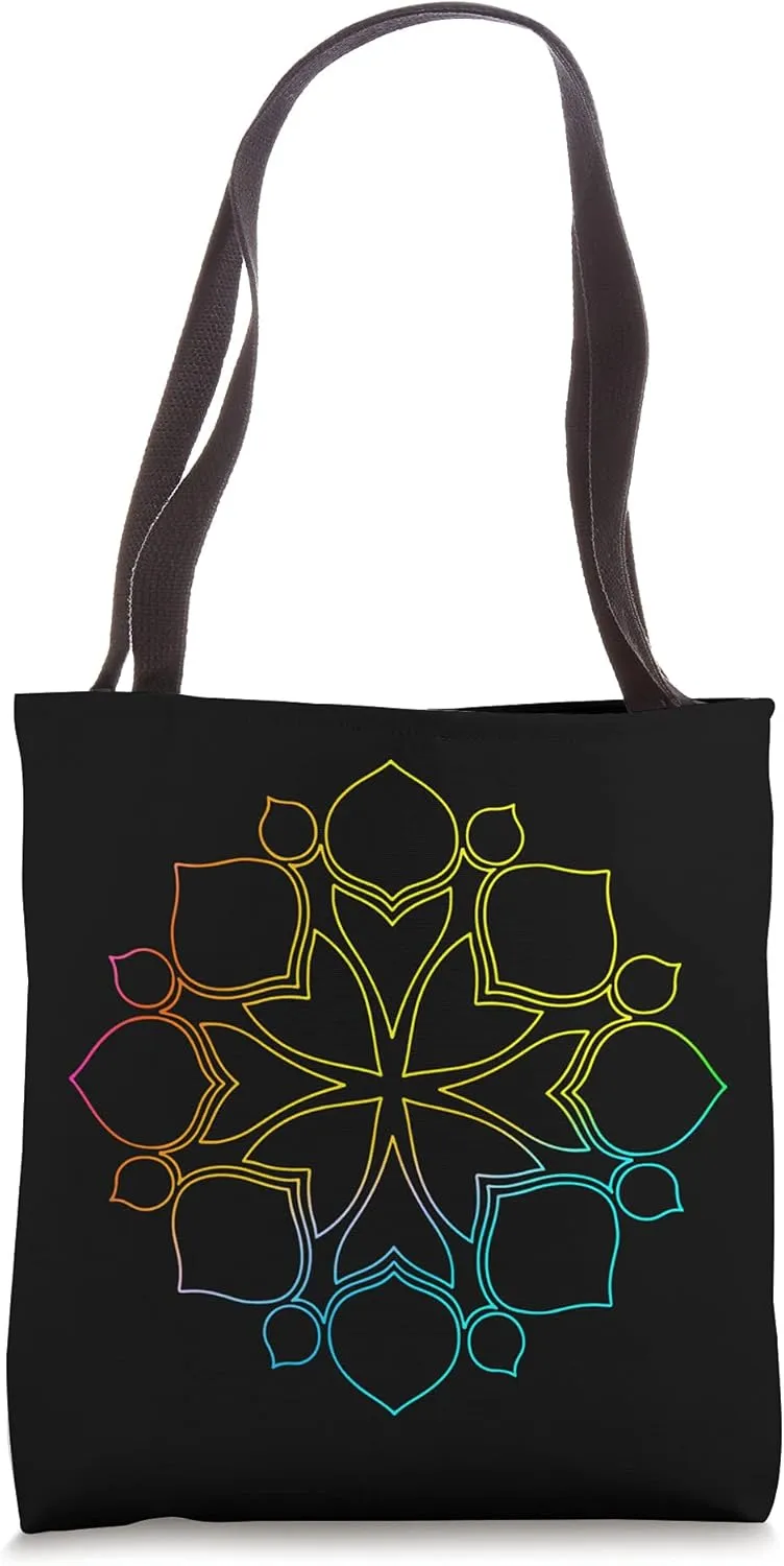 Symbolism & Spiritual Mandalas Inception Rainbow Tote Bag