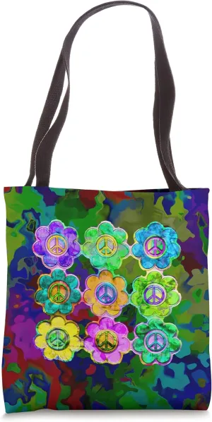Symbolism - Nine Power Flowers Of Peace 3 - Fan Fun Tote Bag