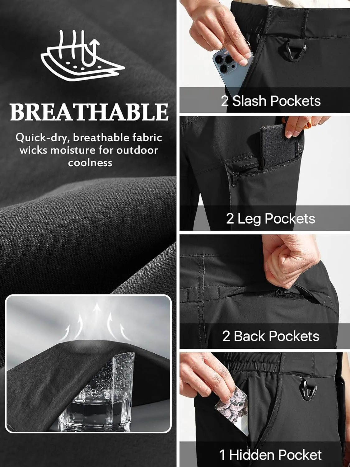 Tactical Cargo Shorts for Men Quick-Dry Lightweight Work Shorts with 7 Pockets,Durable Hiking Outdoor Short