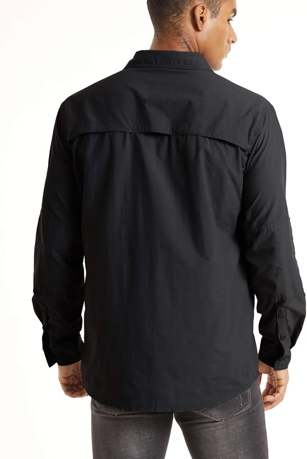 TACVASEN Fishing Shirt for Men, Long Sleeve Shirt Quick Dry Fit, Tactical Shirt Button Up, Work Shirt Lightweight Safari