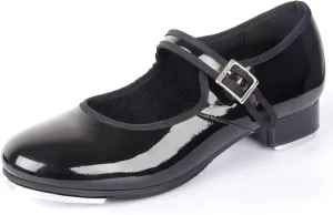 Tap Dance Shoes for Women - Premium Leather with Cushioned Footbed & Soft Padding, Non-Slip Rubber Sole for Practice/Performance/Competition.