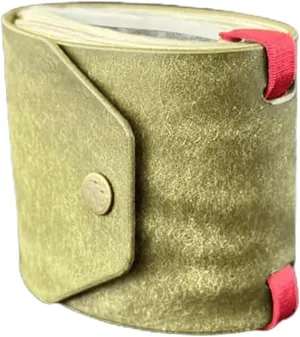 The Cash Wrap Wallet,Fast Cash Access Money Holder for Cash,Leather Money Wallet Organizer, Handy Purse Bands with Magnetic Clasp (orange)