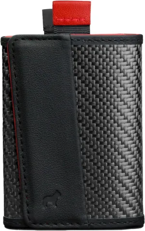 The Frenchie Co. Speed Wallet Mini, Ultra-Slim RFID Blocking Card Holder, Minimalist Front Pocket Wallet for Men & Women, Made of Carbon Fiber, Full-Grain Italian Leather