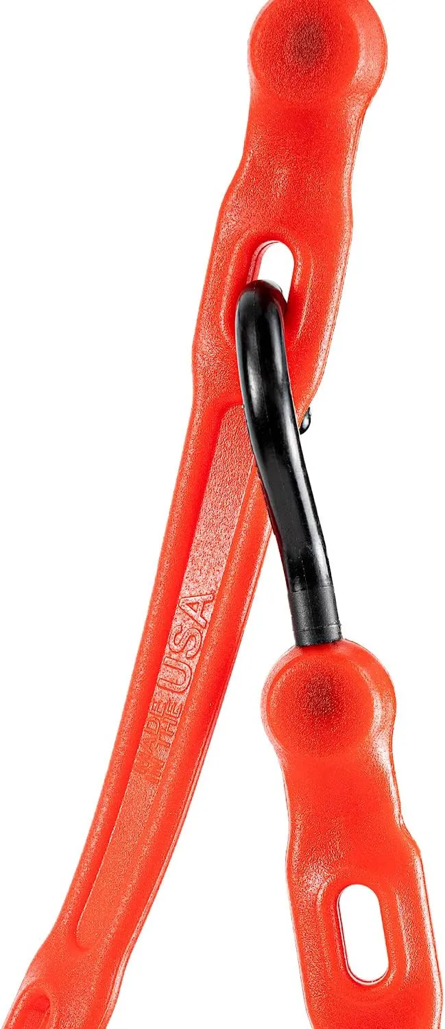 The Perfect Bungee 36" Adjust-A-Strap, Adjustable Heavy Duty Polyurethane Bungee Strap, Heavy Duty Nylon Hooks, Made in the USA, 4 Pack, Red