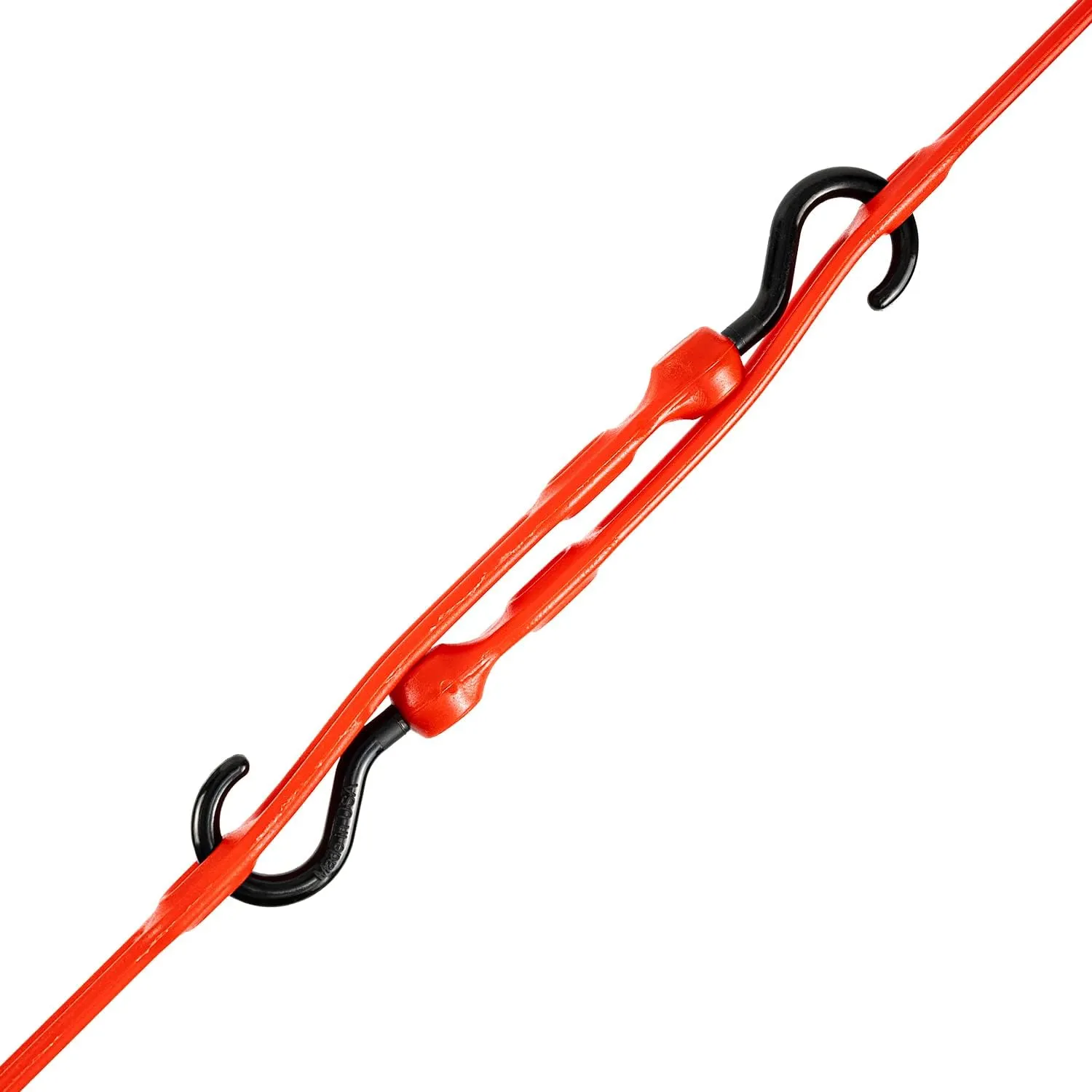 The Perfect Bungee 36" Adjust-A-Strap, Adjustable Heavy Duty Polyurethane Bungee Strap, Heavy Duty Nylon Hooks, Made in the USA, 4 Pack, Red