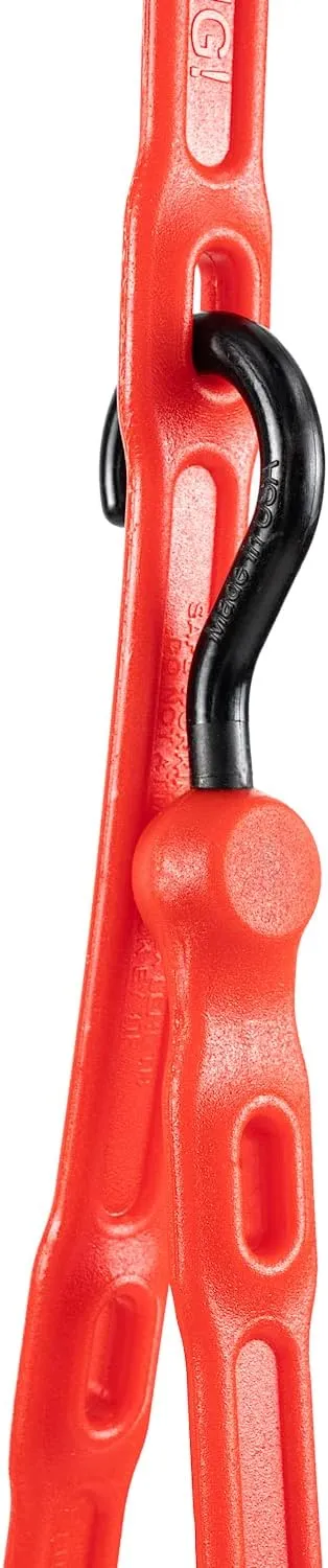 The Perfect Bungee 36" Adjust-A-Strap, Adjustable Heavy Duty Polyurethane Bungee Strap, Heavy Duty Nylon Hooks, Made in the USA, 4 Pack, Red